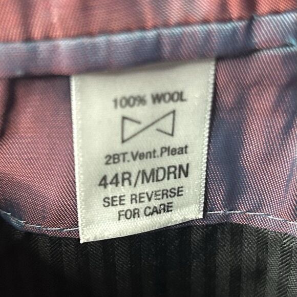 Combatant Gentlemen 44R Modern Fit Sport Coat Black Two Button Double Vented - Picture 4 of 8